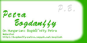 petra bogdanffy business card
